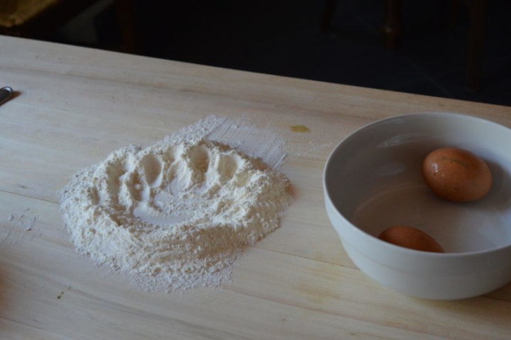 eggs and flour