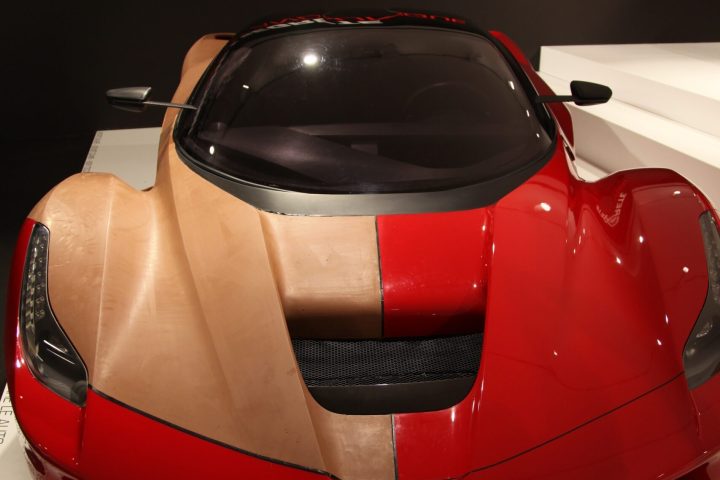 a close up of a car
