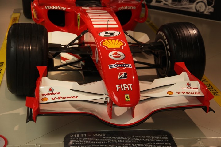 a close up of a toy car on display